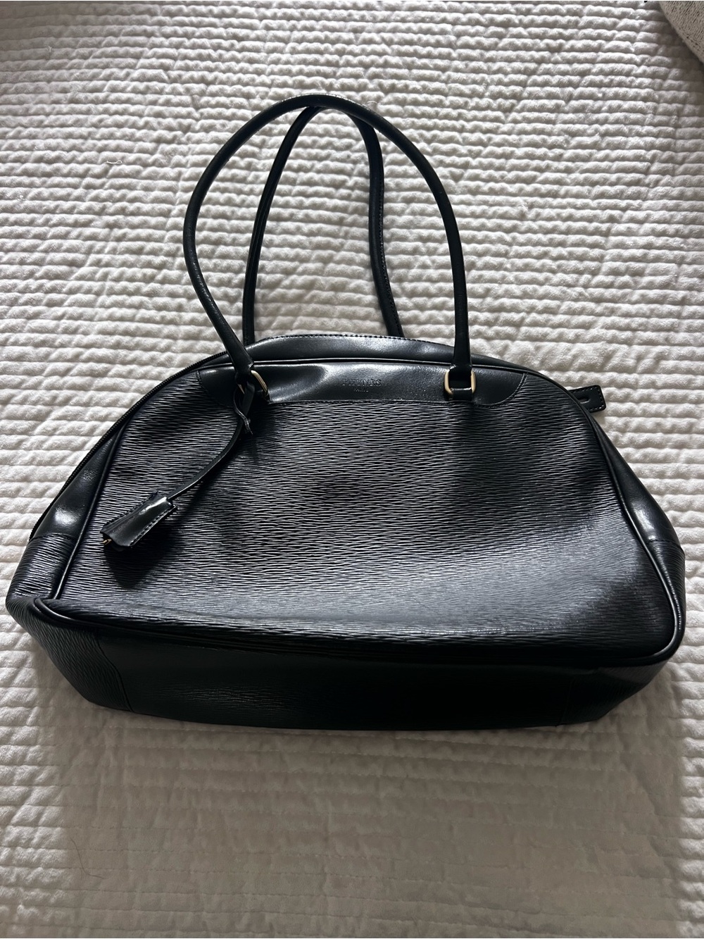 Black Women's Structured Tote Bag - Classic Everyday Handbag